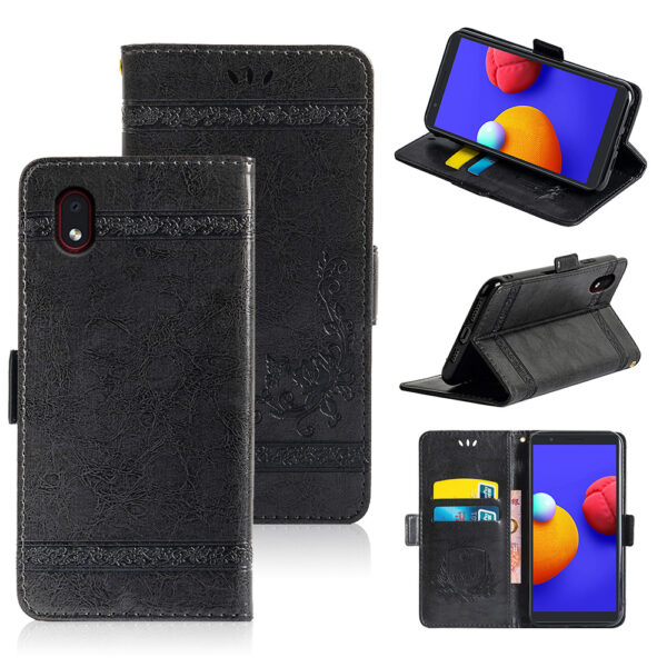 Samsung Galaxy A Serie Galaxy A01 Core PU Geschäft Einfarbig Handyhülle – Bild 2