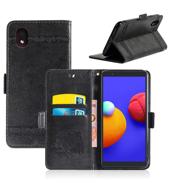 Samsung Galaxy A Serie Galaxy A01 Core PU Geschäft Einfarbig Handyhülle – Bild 3