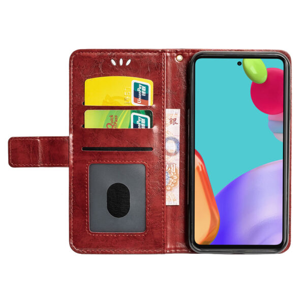 Samsung Galaxy A Serie PU Ölwachsleder Handyhülle Galaxy A52 5G Jahrgang – Bild 6