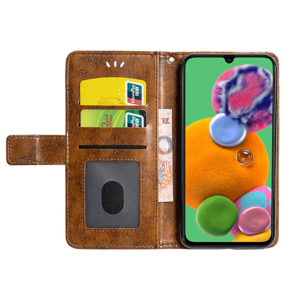 Samsung Galaxy A Serie Einfach PU Galaxy A90 Ölwachsleder Handyhülle – Bild 9