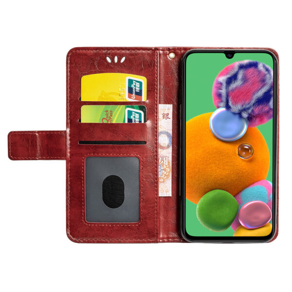 Samsung Galaxy A Serie Einfach PU Galaxy A90 Ölwachsleder Handyhülle – Bild 4